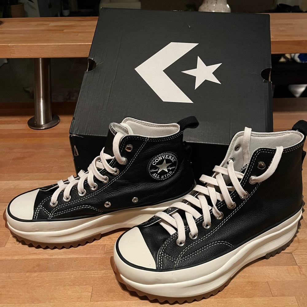 New Converse Run Star Hike - Black Leather